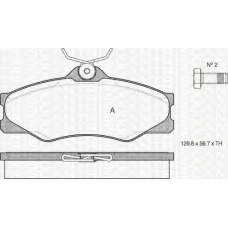 8110 29845 TRIDON Brake pads - front