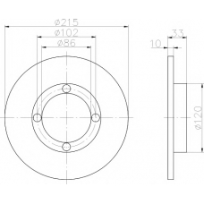 8DD 355 107-161 HELLA PAGID Тормозной диск