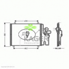 94-6258 KAGER Конденсатор, кондиционер