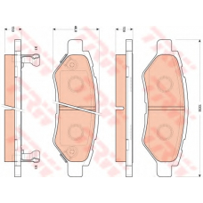 GDB4602 TRW Комплект тормозных колодок, дисковый тормоз