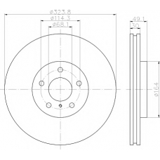 MDC2561 MINTEX Тормозной диск