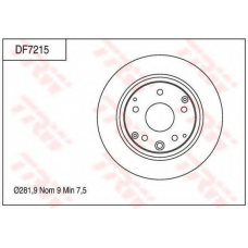 DF7215 TRW Тормозной диск