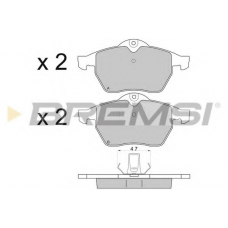 BP2692 BREMSI Комплект тормозных колодок, дисковый тормоз