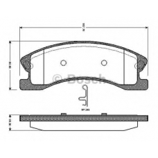 0 986 TB2 439 BOSCH Комплект тормозных колодок, дисковый тормоз