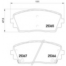 P 30 053 BREMBO Комплект тормозных колодок, дисковый тормоз