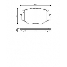 0 986 494 080 BOSCH Комплект тормозных колодок, дисковый тормоз