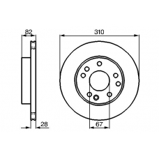 0 986 478 528 BOSCH Тормозной диск