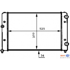 8MK 376 717-731 HELLA Радиатор, охлаждение двигателя