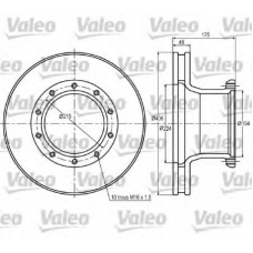 187013 VALEO Тормозной диск