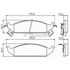 0 986 494 313 BOSCH Комплект тормозных колодок, дисковый тормоз