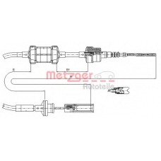 462.1 METZGER Трос, управление сцеплением