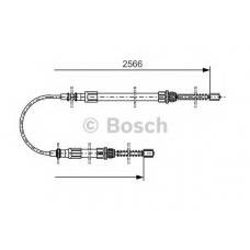 1 987 477 515 BOSCH Трос, стояночная тормозная система