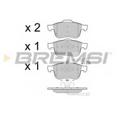 BP3413 BREMSI Комплект тормозных колодок, дисковый тормоз