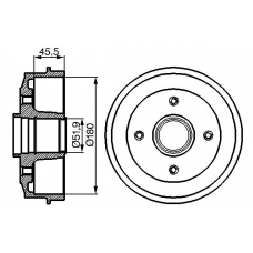 0 986 477 078 BOSCH Тормозной барабан