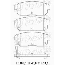 IBR-1801 IPS Parts Комплект тормозных колодок, дисковый тормоз