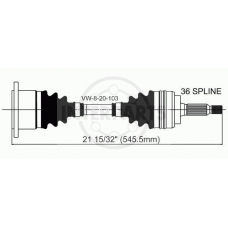 VW-8-20-103 InterParts Приводной вал