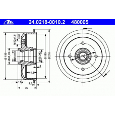 24.0218-0010.2 ATE Тормозной барабан