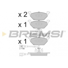 BP2848 BREMSI Комплект тормозных колодок, дисковый тормоз
