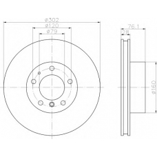 8DD 355 101-741 HELLA Тормозной диск