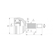 CVJ5697.10 OPEN PARTS Шарнирный комплект, приводной вал