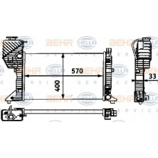 8MK 376 721-354 HELLA Радиатор, охлаждение двигателя