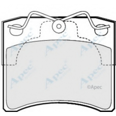 PAD910 APEC Комплект тормозных колодок, дисковый тормоз
