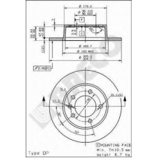 BS 7624 BRECO Тормозной диск