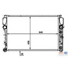 8MK 376 718-021 HELLA Радиатор, охлаждение двигателя