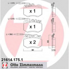 21614.175.1 ZIMMERMANN Комплект тормозных колодок, дисковый тормоз