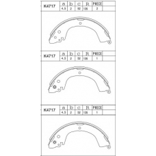 K4717 ASIMCO Комплект тормозных колодок