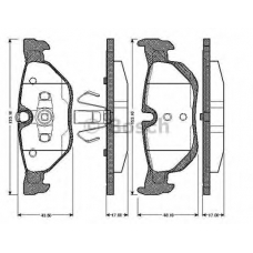 0 986 TB2 899 BOSCH Комплект тормозных колодок, дисковый тормоз