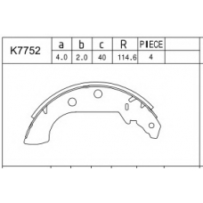 K7752 ASIMCO Комплект тормозных колодок