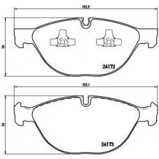 P 06 058 BREMBO Комплект тормозных колодок, дисковый тормоз