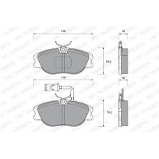 151-1021 WEEN Комплект тормозных колодок, дисковый тормоз