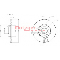 6110524 METZGER Тормозной диск