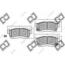 BP1228 DJ PARTS Комплект тормозных колодок, дисковый тормоз