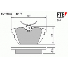 BL1657A3 FTE Комплект тормозных колодок, дисковый тормоз