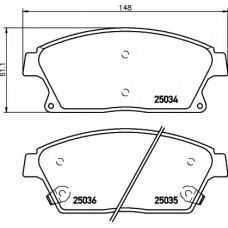 8DB 355 015-241 HELLA Комплект тормозных колодок, дисковый тормоз