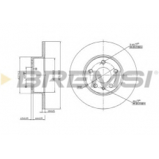 DBA067S BREMSI Тормозной диск