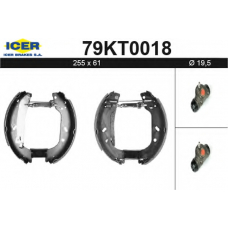 79KT0018 ICER Комплект тормозных колодок