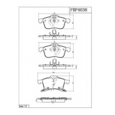 FBP4038 FI.BA Комплект тормозных колодок, дисковый тормоз