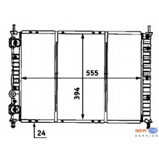 8MK 376 718-211 HELLA Радиатор, охлаждение двигателя