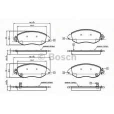 0 986 TB2 049 BOSCH Комплект тормозных колодок, дисковый тормоз