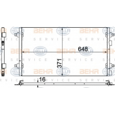 8FC 351 306-051 HELLA Конденсатор, кондиционер