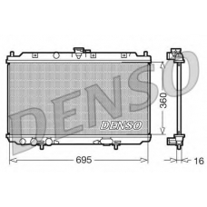 DRM46012 DENSO Радиатор, охлаждение двигателя