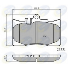 CBP01211 COMLINE Комплект тормозных колодок, дисковый тормоз
