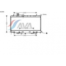 SU2058 AVA Радиатор, охлаждение двигателя