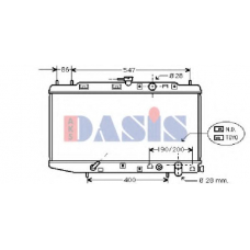 100332N AKS DASIS Радиатор, охлаждение двигателя