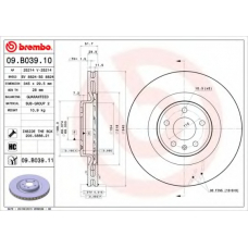 09.B039.11 BREMBO Тормозной диск