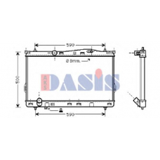 560400N AKS DASIS Радиатор, охлаждение двигателя